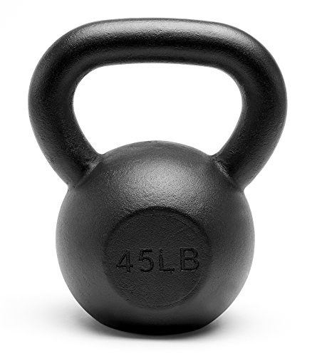 Unipack 45lb Powder-Coated Cast Iron Kettlebell Black