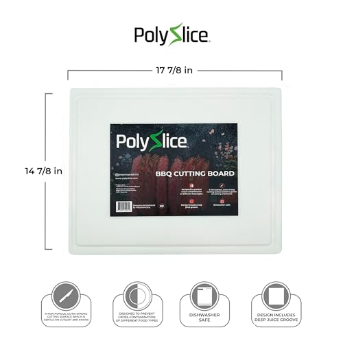 Tabla de Cortar Premium Polyslice HDPE Rectangular Blanca miniatura 2