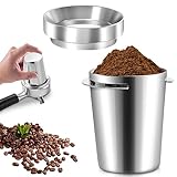 Riokko Kaffee Siebträger Dosierbecher 58mm, Edelstahl Kaffee Siebträger Zubehör, Kaffeedosierbecher Pulverzuführungsteil für Espressomaschine, DIY-Werkzeuge