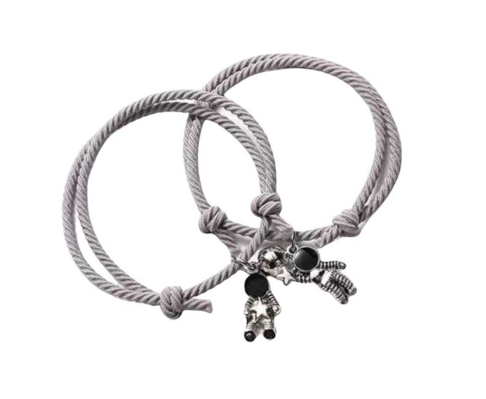KRYSTALZ Couples Cotton Dori Space Astronaut Grey Bracelet (Pack Of 2 Pieces) (B09VZHZ2L2) Amazon Price History, Amazon Price Tracker