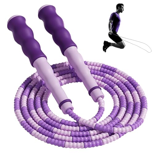 2.8 M X 8 mm Corde A Sauter Perlée Adulte, Réglable Skipping Rope...