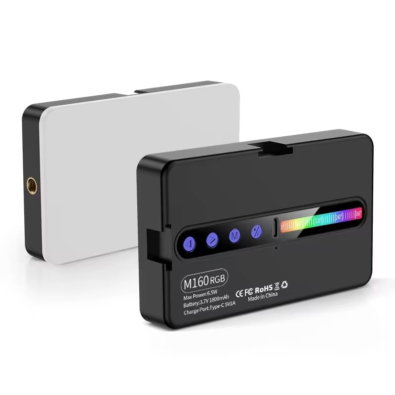 M160 RGB Portable Pocket Camera Light – 160 LED Beads, Dimmavble with Full Color 2700-6500k 6.5W for Camera, Smartphone, Vlogging & Zoom Calls/Live Stream-image-42