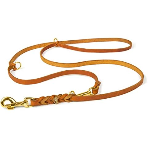 CopcoPet - Fettlederleine, Cognac 2 m x 15 mm Cover