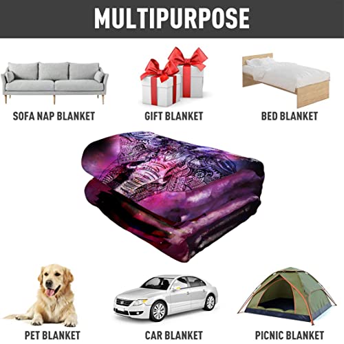 Tslook Throw Blankets Fleece Blanket For Sofa Bed Mandala Elephant India Style Galaxy Nebula Book 50" X 80" #TOP5