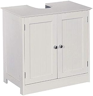 Bath Vida Priano Under Sink Bathroom Cabinet Floor Standing Storage Cupboard Basin Unit, White