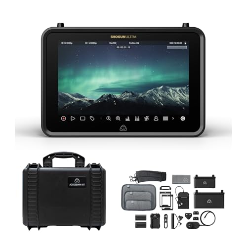 Atomos Shogun Ultra 7-Inch HDR Monitor-Recorder 8K Raw Bundle with Universal Accessory Kit for 5-Inch and 7-Inch Monitors and Recorders (2 Items)