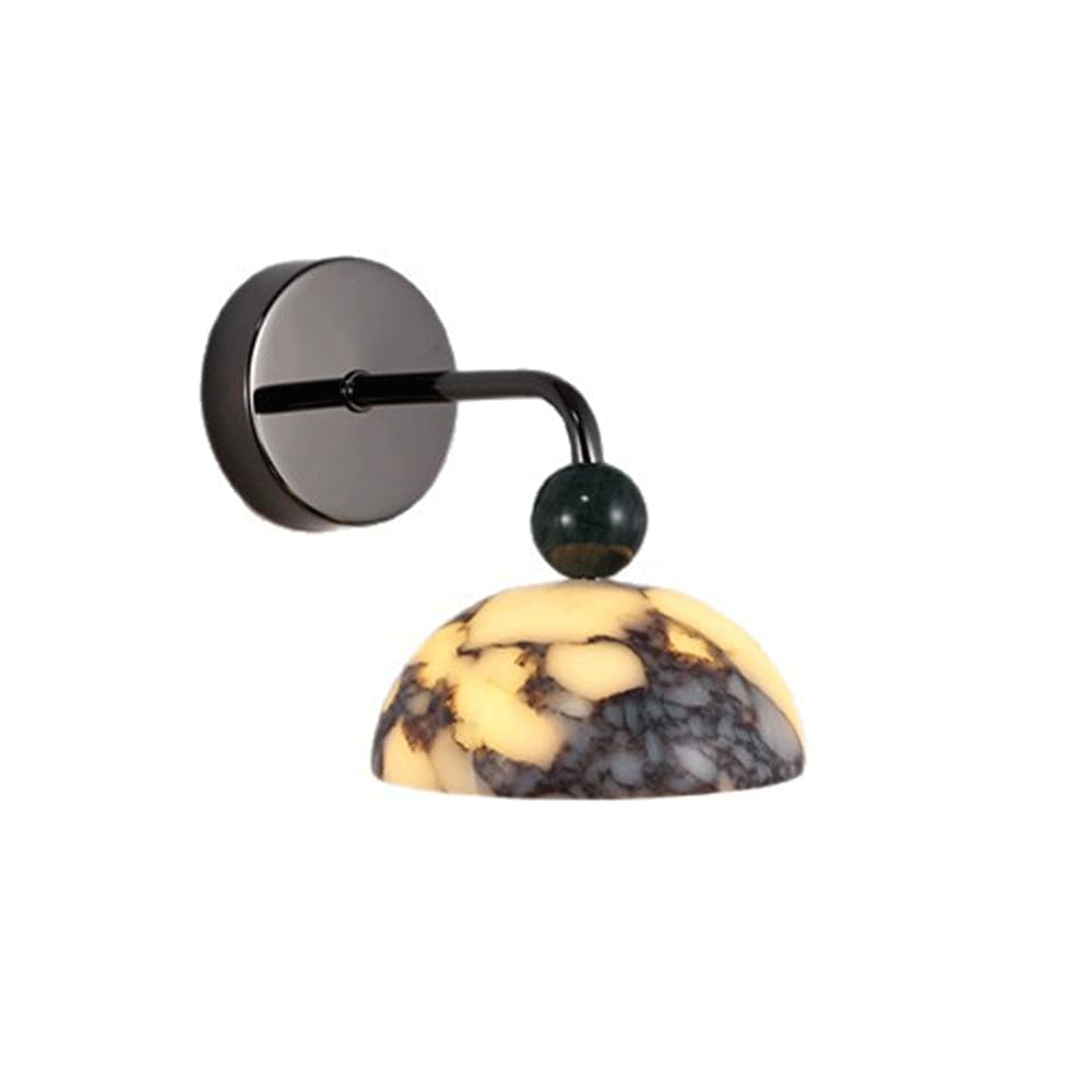 HUAYUSEDF Decorative Wall Lamp Natural Marble Living Room Wall Mount Light Fixture for Entrance Bedroom Bedside Nordic Natural Stone Sconce Lighting Marble Lighting Fixture for Entrance Balcony