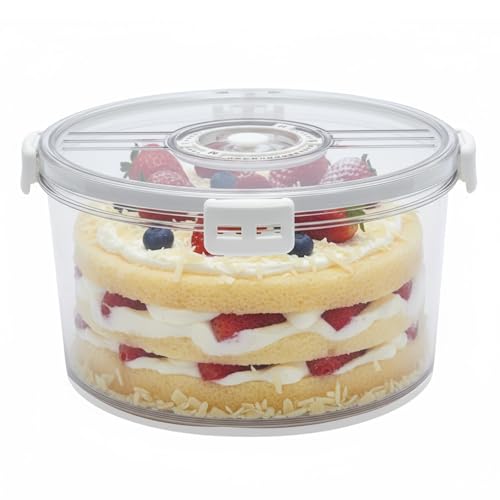 Punorric Trifle Bowl with Lid -160oz Plastic Sealed Trifle Dish & Clear Salad Bowl with lid Mixing and Serving dishs for Laying Ice Cream Cake Cupcake Salad Fruit Dessert