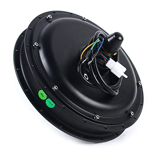 Brushless Hub Motor, 7 Speed 48V 1500W Electric Brushless Gearless Threaded Hub Motor, Motors Conversion Kit for Bikes