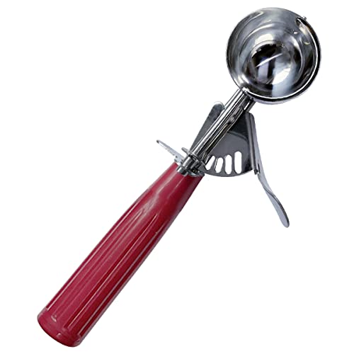 1 Pcs Stainless Steel Ice Cream Scoop Set Dishers Scoops Cookie Scoop Set Food Scoop, Red Handle (1.97 Inch) #TOP2