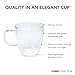 Verre Collection Double Wall Glass Espresso Latte Cappuccino Mug, Coffee Cup | Set of 2 (2, 10.5 oz)