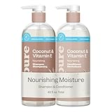 Renpure Coconut & Vitamin E Shampoo & Conditioner Set, Plant-Based – Nourishes & Seals In Moisture For Soft, Healthy Hair – For Dry, Lifeless Hair – Coconut Oil & Vitamin E - 24 Fl Oz each, 2 Pack