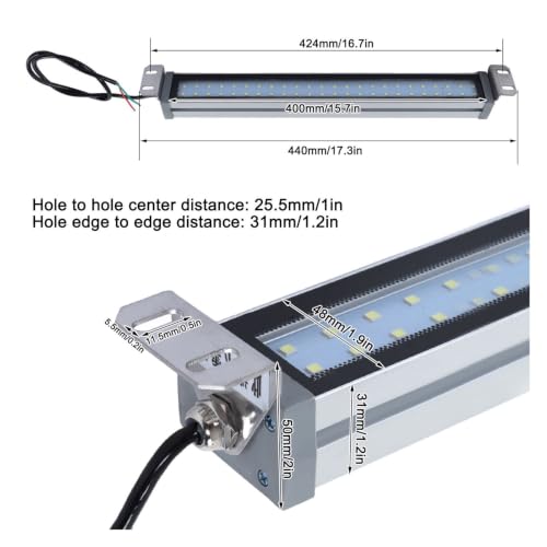 Luz LED para herramientas CNC que soporta refrigerantes y agua IP67 4