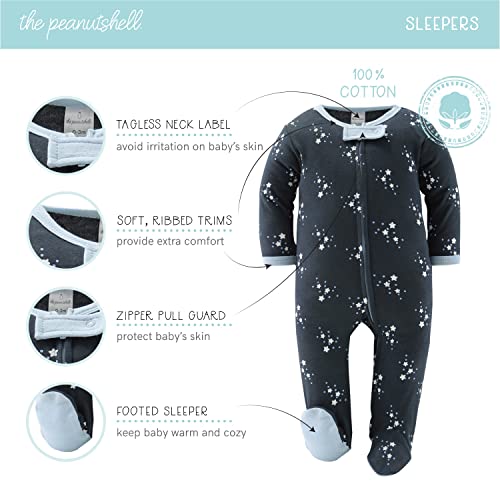 The Peanutshell Newborn Clothes & Accessories Set | 30 Piece Layette Gift Set | Fits Newborn To 3 Months | Navy, Blue, White | Elephant & Stars #TOP3
