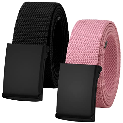 Image of Falari Canvas Web Belt Fully Adjustable Cut to Fit Golf Belt Flip Top Buckle