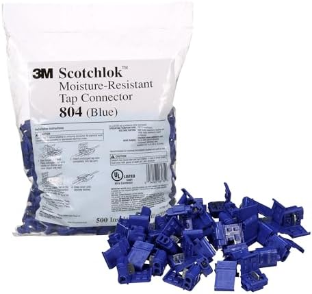 3M Scotchlok Electrical IDC 804-BULK, Blue, Pack of 500