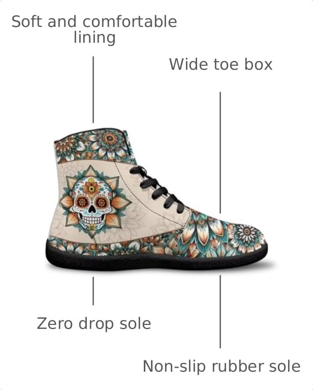 Image of Binienty Zero Drop Sole Barefoot Men's Women's PU Leather Flat Minimalist Barefoot Sneakers Athletic Shoes Waterproof