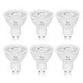 Simba Lighting LED GU10 5W Dimmable Spot Light Bulb (6 Pack) Halogen 50W Replacement MR16 Shape for Accent, Recessed, Track Lighting, 38° Beam, 120V, Twist-N-Lock Bipin Base, 2700K Warm White