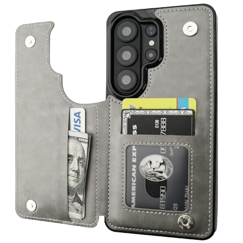 ONETOP for Samsung Galaxy S26 Ultra Wallet Case with Card Holder,Grey