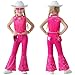 Cubacubo Cowgirl Costume Girls Kids Disco Western Rodeo Dress Up Outfits for Halloween Birthday Cosplay Party