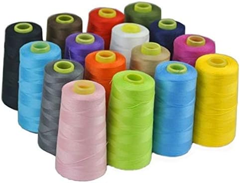 Laliva 17 Colors 3000 Yards Overlocking Sewing Machine Industrial Polyester Thread Metre Cones - (Color: Light Purple)