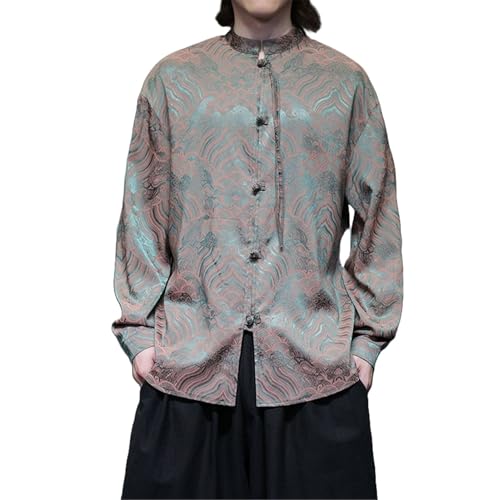 Camisa de manga larga estilo chino hombre para vestir original en otoño