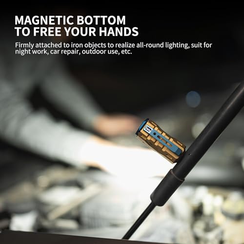 Wuben X0 EDC Flashlight, 800 Lumens, Pocket Floodlight, Mini Magnetic Flashlight 7 Modes, USB-C Rechargeable for Home, Camping, Hiking, Outdoor