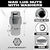 Cragar Standard Mag Lug Nut 14mmx1.5 with Duplex Washer 7/8 Hex 3/4 Shank Diameter Set of 20 Pcs