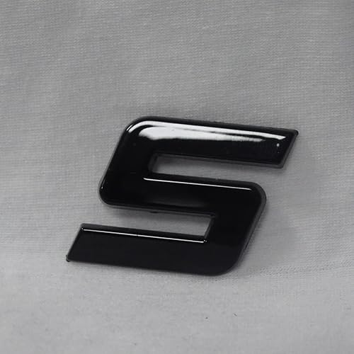 Calcomanías autoadhesivas con letras en cursiva 3D de 2,5 cm de alto, color negro brillante para crear tu propio logotipo, emblema para coche, emblema para coche (S)