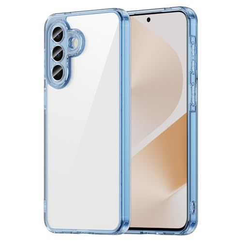 �X�}�z�P�[�X �Ή��@�� for Samsung Galaxy A57 �ϏՌ� �J�����ی� ������ 2-in-1�yTPU + �A�N�����z�P�[�X Blue