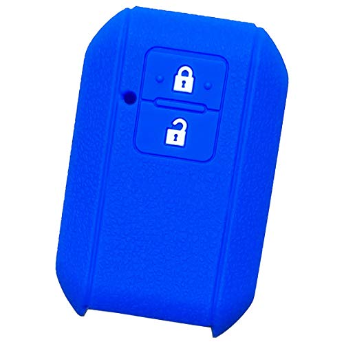 【IKT】スズキ車用 スマートキーシリコンカバー 2ボタン ブルー/ワゴンR/ワゴンRスティングレー/新型ジムニー/新型ジムニーシエラ/スイフト/クロスビー(XBEE) / など 専用設計でピッタリサイズ!傷防止に最適!さらさらシリコンで手触り快適!鈴木S