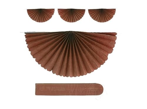 Guirlande avec 7 éventails Chocolat 3m