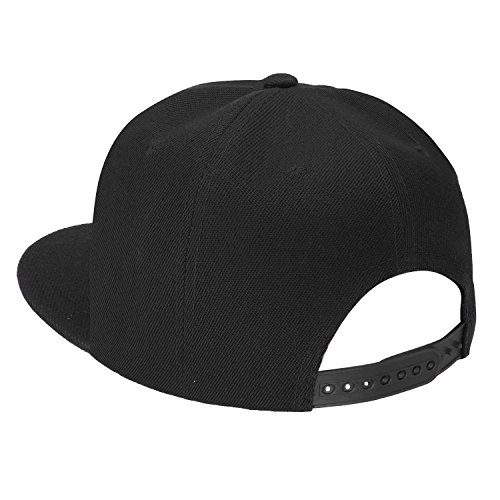 Image of Classic Snapback Hat Cap Hip Hop Style Flat Bill Blank Solid Color Adjustable Size