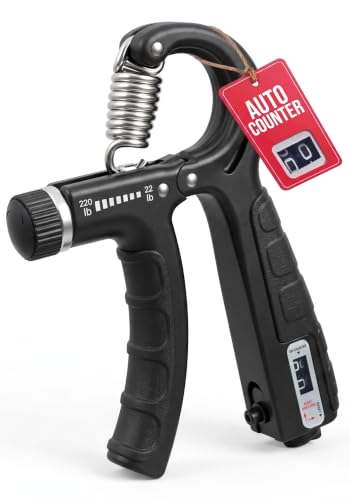 Grip Strength Trainer, Forearm Strengthener Adjustable, 22-220lb, 1-Pack
