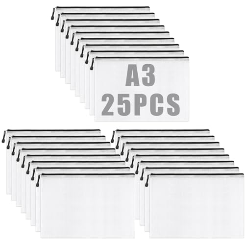 Fundas para documentos A3 impermeables MIVIDE de 31,5 x 44 cm para artículos de papelería