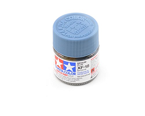 Tamiya 81718 - Pintura Acrílica Mini, Mate Azul Frasco de 10 ml, XF-18