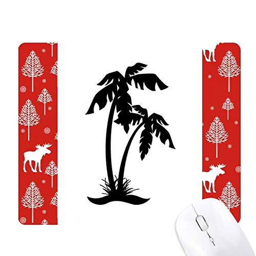 Tapis de souris cocotier black beach silhouette décoratif pour PC