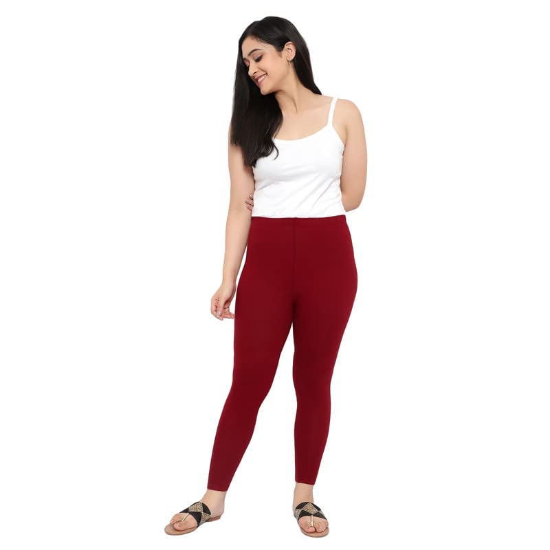 Image of NGT Super Cotton (Pack of 3) Ankle Length Leggings for Women and Girls.