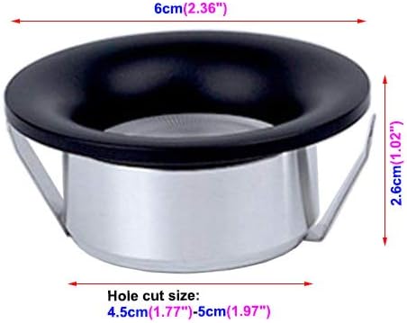 Pack of 6 5W COB-Chipset LED Ceiling Cabinet Flush Mount Recessed Light Fixture Indoor Black 3000K