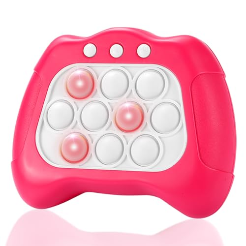 Fast-Push-Bubble-Game-Animal for Kids & Adults [Pop Fidget Quick Push Console Game] [Handheld Fast Speed Pushing Game] Gift for Boys & Girls Age 3-12 - Pink