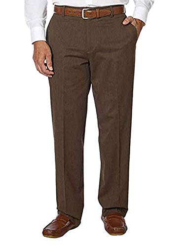 Kirland Kirkland Signature Mens Non Iron Comfort Pant Variety Of Colors/Sizes (30W x 29L, Heather Brown)