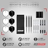 RED DRAGON Pegasus Professional 80% Tungsten Darts Set Available in Steel Tip 24g darts | Amazon Exclusive Dart Set with Flights, Stems (Shafts) and Case - Image 2