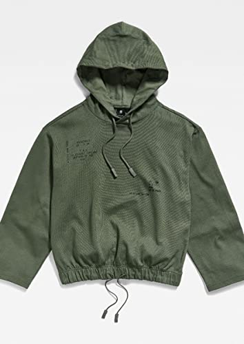 Miniatura 6 de G-Star Raw Text Print Hooded Loose Sweatshirt, Suéter Para Mujer, Verde Lt Hunter D22094-D163-8165 , M
