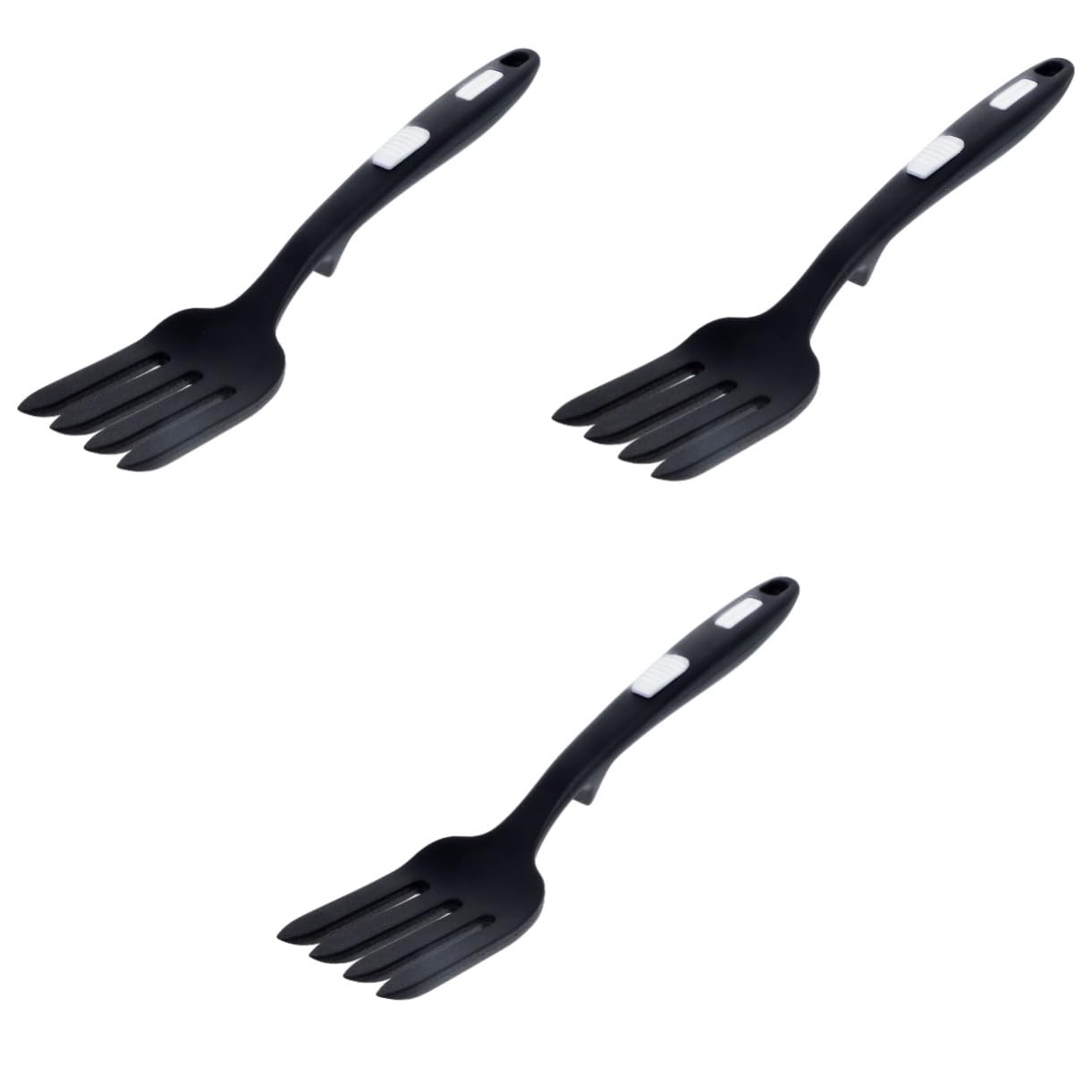 Fourchette de cuisson en silicone souple antiadhésive pour batterie de cuisine et pinces à salade