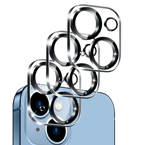 IOPYKKOA 3 Stück Kamera-Schutzglas kompatibel mit iPhone 14 / iPhone 14 Plus 3D stereoskopische Linsenfolie kratzfest 9H Härte HD voller Kameraschutz.
