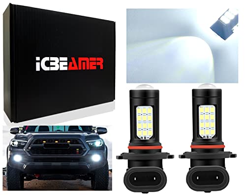 Icbeamer 9005/Hb3 Led Bulbs, Plug And Play Led High Beam Headlamp Replacement Kit, 6000K Bright White, Halogen Replacement, Quick Installation, Pack Of 2 #TOP17