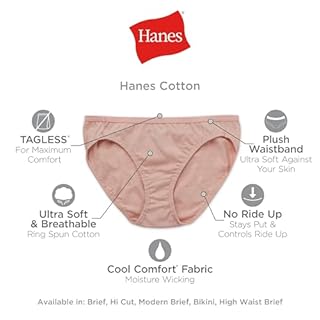 Hanes Women's 6 Pack Core Cotton Panty briefs underwear, Neutrals, XX-Large US