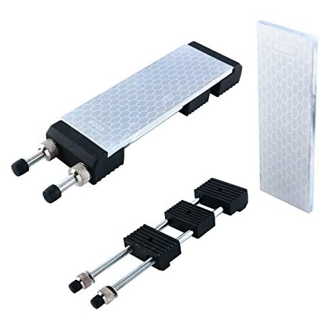Dasmarine Diamond Sharpening Stone Double-Sided 400/1000# 200mm Diamond Sharpening Stone Sharpener (Sharpening Stone + Adjustable Holder) Cover