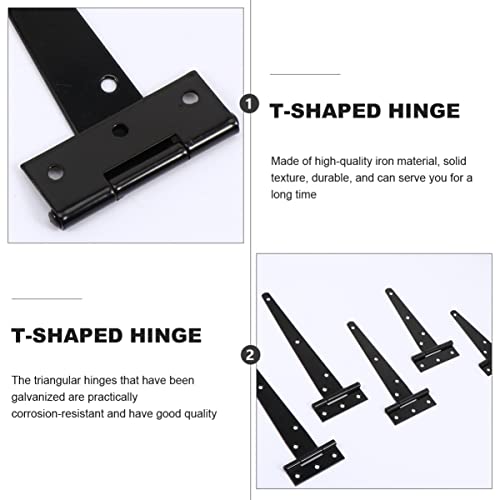 Charnières de porte T-Sangle pour cabanon et boucles de porte lourde extérieure - 2pcs - 6