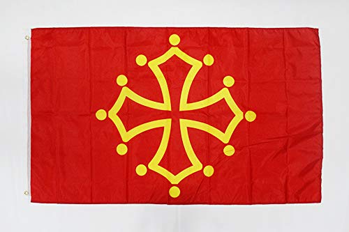 AZ FLAG Drapeau Midi-Pyrénées - Occitanie 150x90cm - Drapeau Occitan - France 90 x 150 cm Polyester léger
